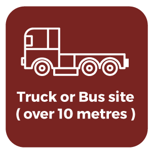 TRUCK OR BUS SITE ICON OVER 10 METRES